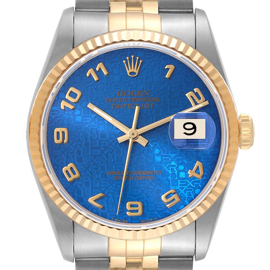 Rolex Datejust 16233 Watch for Men | 36MM | Blue Anniversary Dial | Two Tone
